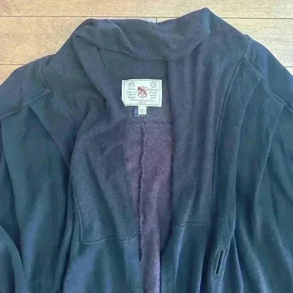 French  Connection | Off-black batwing sweater with belt loops size medium - Picture 3 of 5